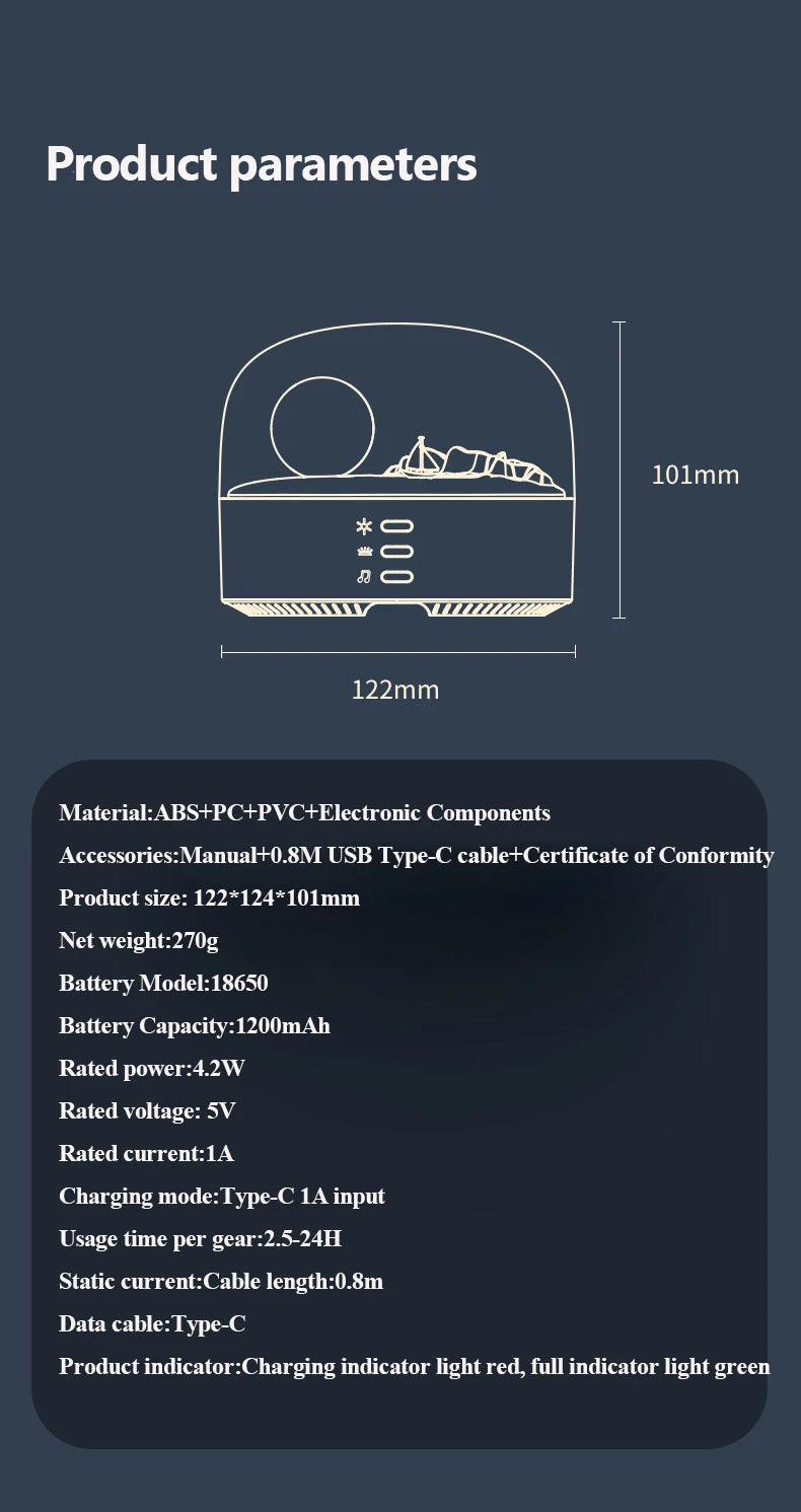 Mini Portable Bluetooth Speaker Ambient Light High Quality Sound Bluetooth Music Box with Dimming Soft Light Wireless Music Play