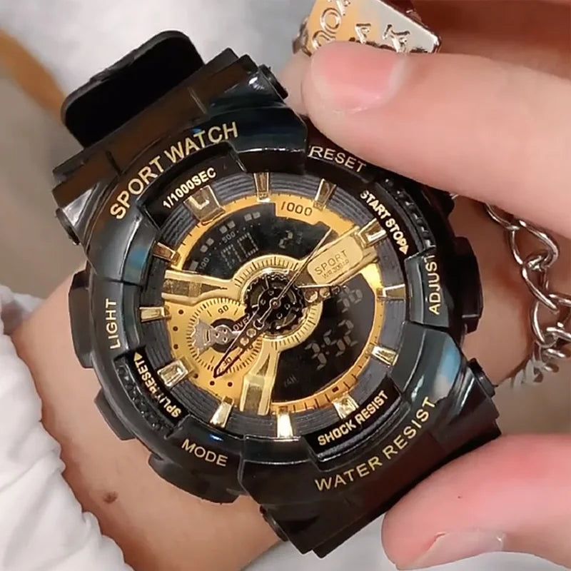 Fashion Sports Digital Watch for Men Shockproof Waterproof Dual Display Man Wristwatches LED Chrono Alarm Clock Mens Watches