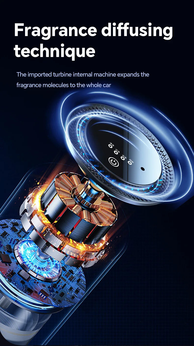 New Smart Car Fragrance  Air Fresheners Ambient Light Auto On/Off Car Air Freshener Diffuser Adjustable Intensity