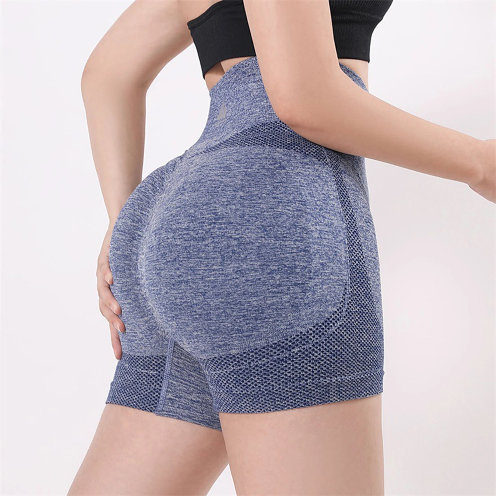 Women Summer Slim High Waist Yoga Elastic Fitness Yoga Leggings Sport Running Shorts