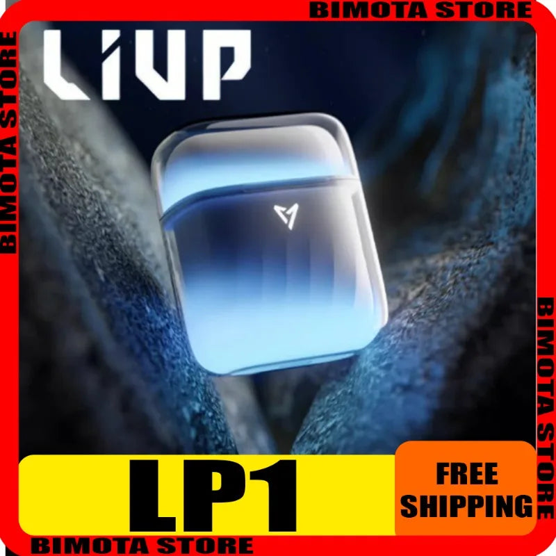 LIUP LP1 Luminous New Headphones Bluetooth Half in Ear Without Sensors Delay AI Active Noise Reduction  Dual Mode Switching Gift