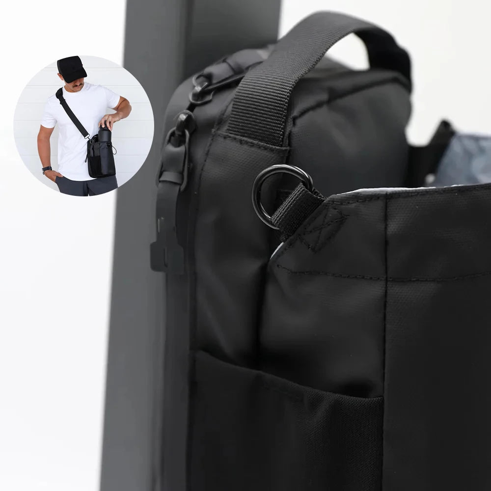 Magnetic Gym Water Bottle Bag Holder Built-in Magnet for Easy Attachment to Metal Surface Portable Water Bottle Bag for Sports