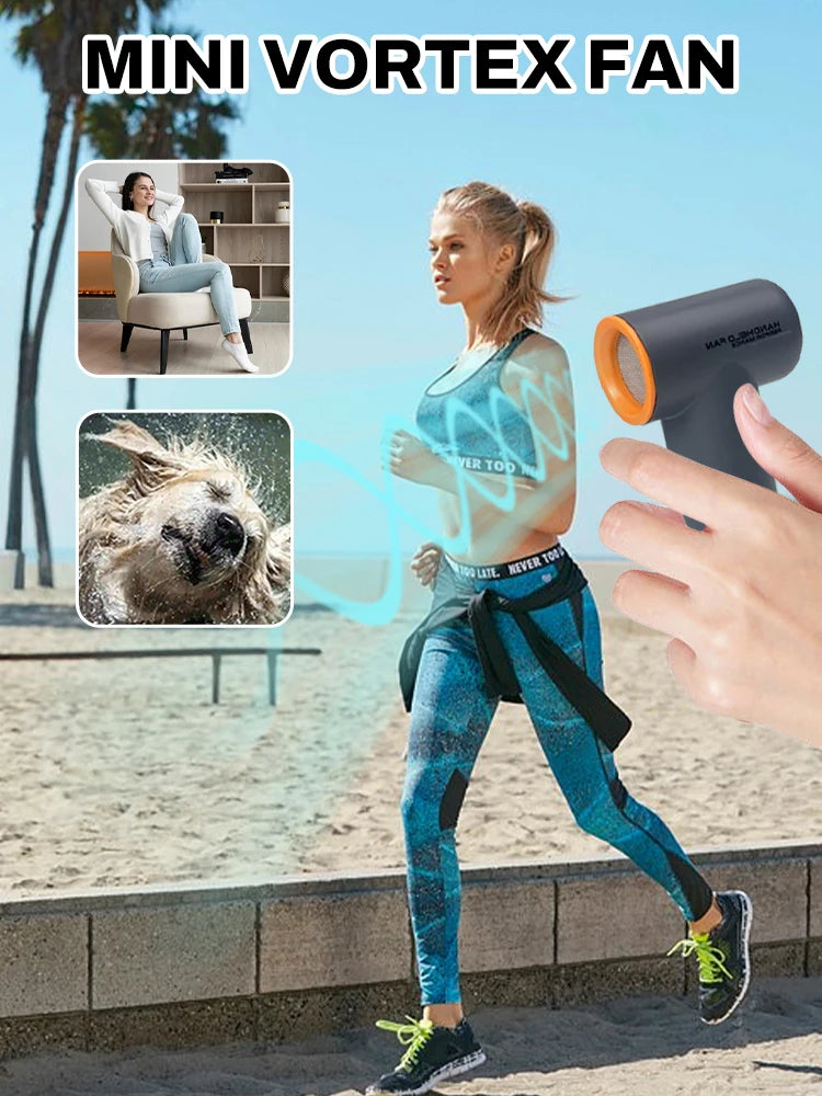 90000RPM Handheld Portable Turbo Fan, Super High-speed Fan with 4-speed, 4000mAh, USB-C Rechargeable Personal Battery Operated