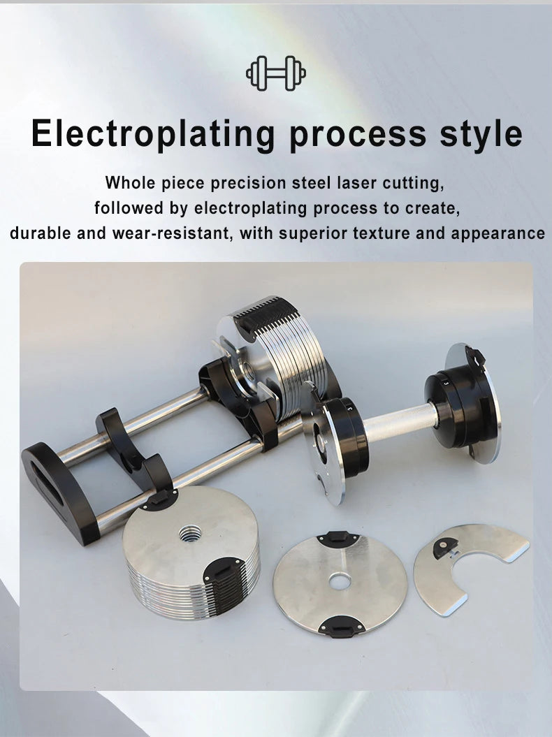 New 36KG Adjustable Dumbbells Home Electroplating 1KG Incremental Dumbbell Pure Steel Plate biceps Exercise Adjustable Dumbbell