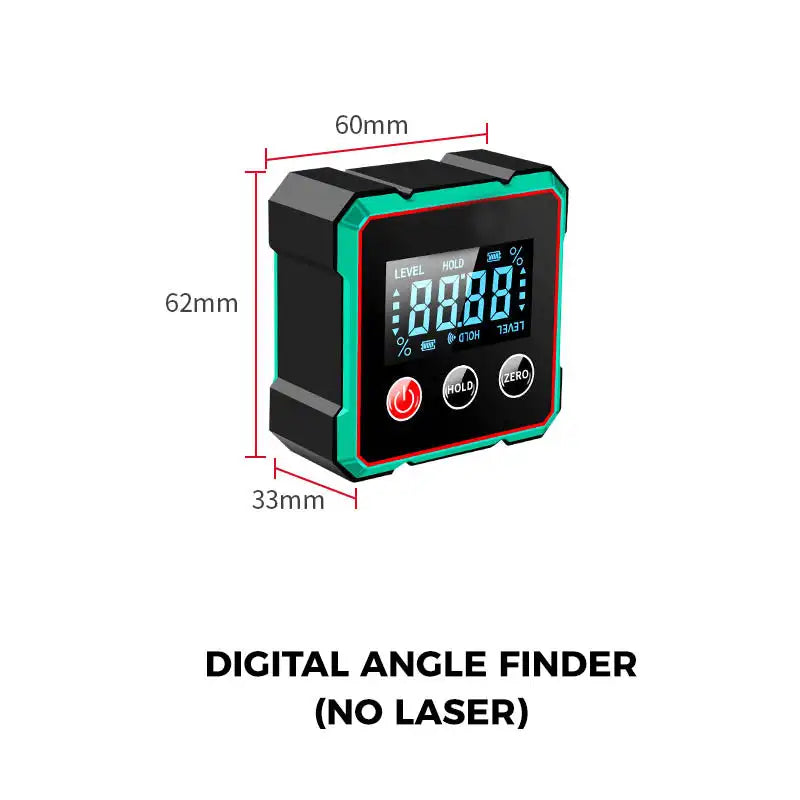 Laser Digital Protractor Inclinometer Laser Level Ruler USB Chargable Inclinometer Magnetic Base Goniometer Magnet Angle Finder