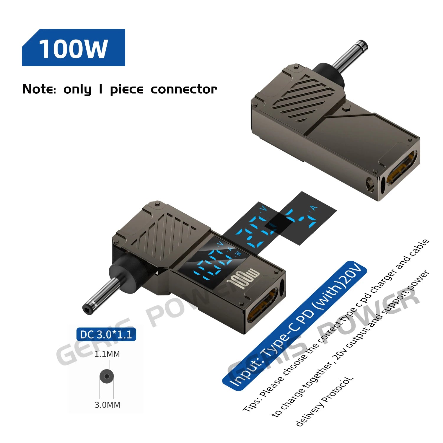 65W 90W 100W USB Type C PD to Laptop Computer Notebook Power Adapter Converter for Asus Dc Power Connector Jack for Lenovo HP