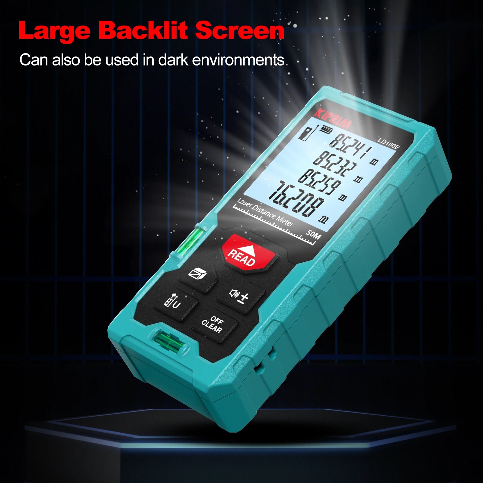 Kiprim Laser Rangefinder 50M 70M 100M Mini Laser Measurement Tool Laser Tape High Accuracy  Multiple Measurement Functions