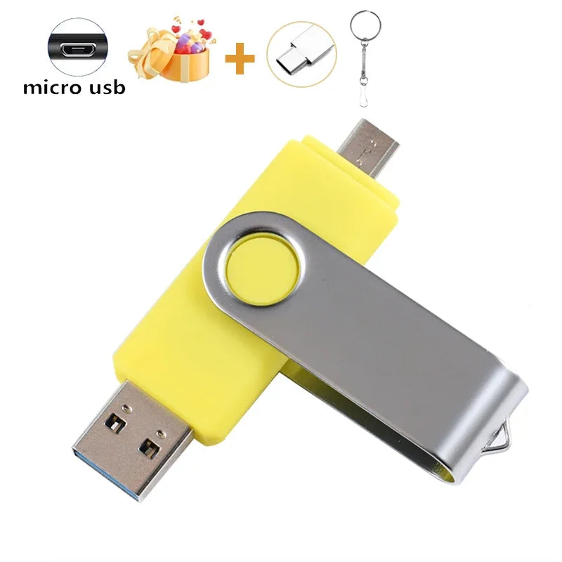 JASTER OTG 2 in 1 USB Flash Drive Pen Drive 128GB 64GB 32GB 16GB External Storage Frosted Double Application Micro USB Stick