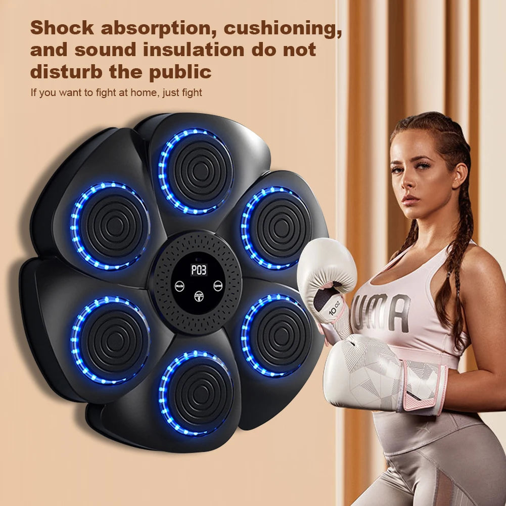 Music Boxing Machine Music Boxing Puncher Adjustable Workout Boxing Target Machine Wall Mounted Type C Charging for Home Workout