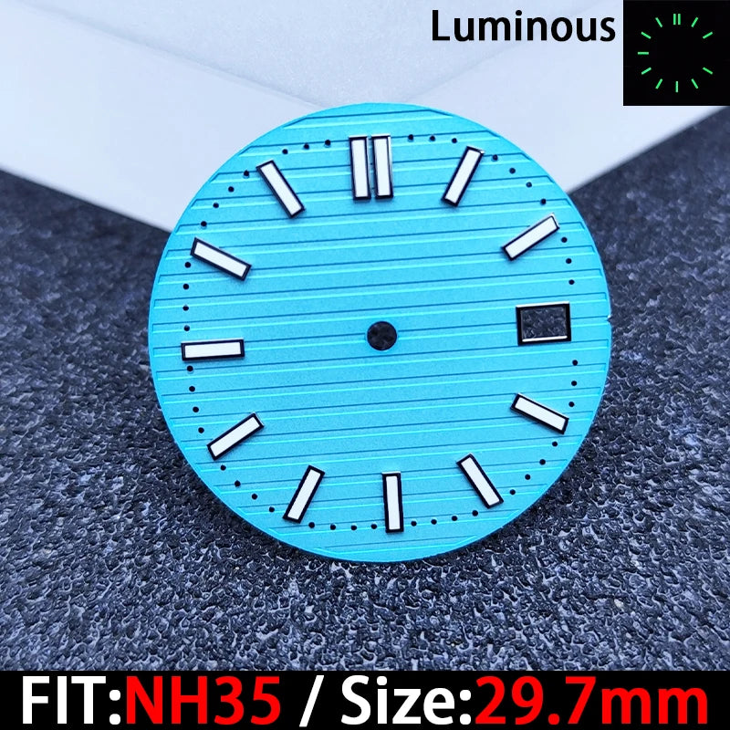 Watch Case for NH34 N.H35 N.H36 Movement - Fits 29.5-30mm Dial & 13mm Band - Replacement Mod DIY Case Set in Silver Black Gold