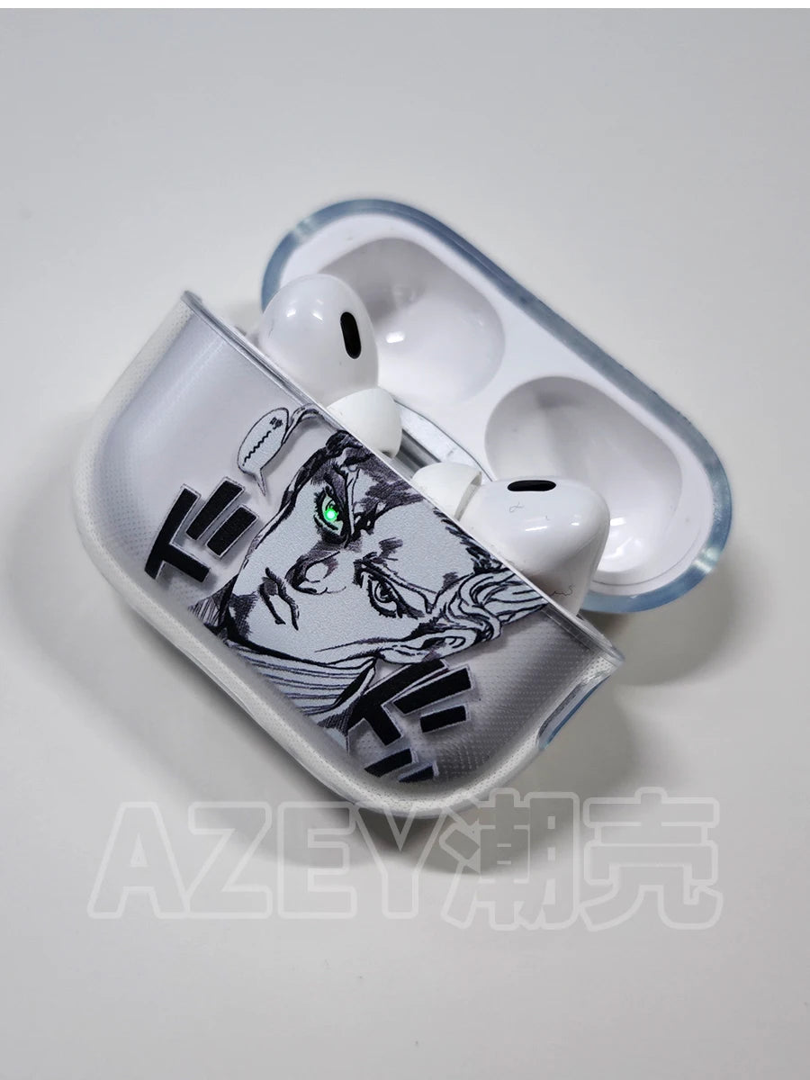 JOJO’S BIZARRE ADVENTURE OVER HEAVEN JoJo Anime Case for Airpods4 pro 2 1 Cases For Air pod Soft Clear TPU Fundas Coque Case