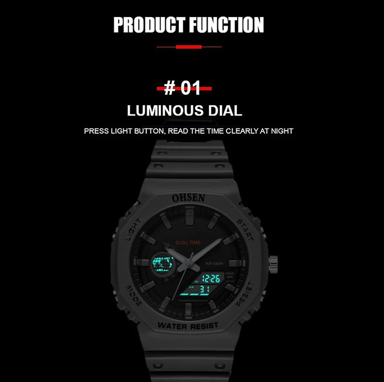 Digital Watch Military Waterproof Sport Quartz Men Watches Dual Time Black G style Fashion Tactical Electronic Wristwatch Clocks