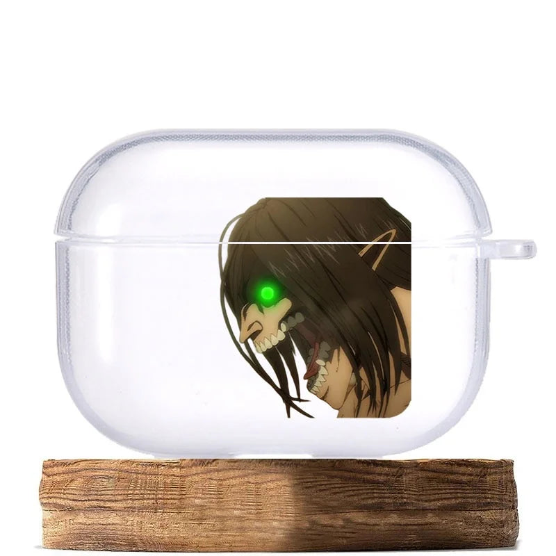 JapanAttack on Titan Earphone Case for Airpods 3 2 1 Soft Wirless Bluetooth Headphone Cover Shingeki No Kyojin Anime Cases