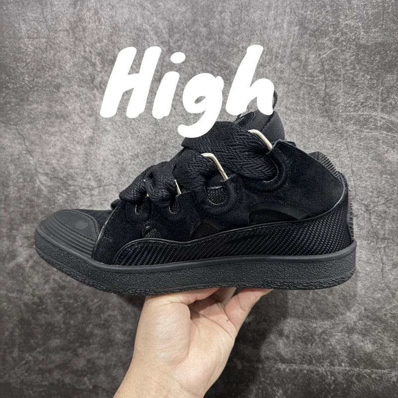 Men's Women's sports shoes Casual Shoes Colorful shoelace Matching Splicing color design Thick tongue Fashion Shoes Luxury