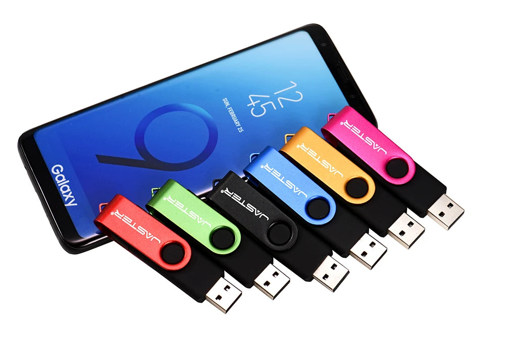 JASTER OTG 2 in 1 USB Flash Drive Pen Drive 128GB 64GB 32GB 16GB External Storage Frosted Double Application Micro USB Stick