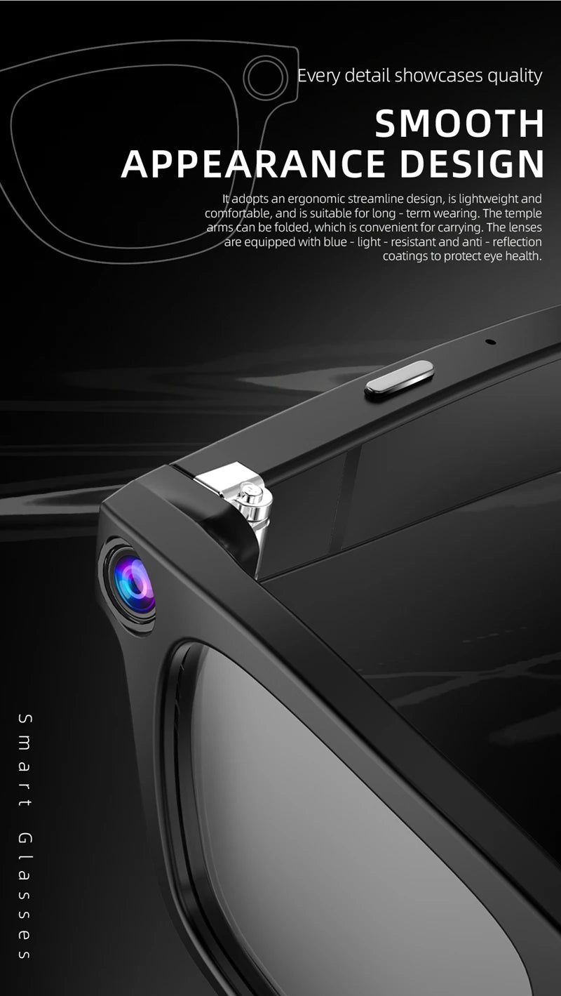 Smart AI Glasses 800W Pixel G300  AI Shooting Camera HD Photo Video Voice Call Translation Waterproof Bluetooth Glasses Devices