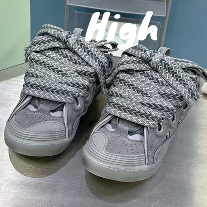 Men's Women's sports shoes Casual Shoes Colorful shoelace Matching Splicing color design Thick tongue Fashion Shoes Luxury