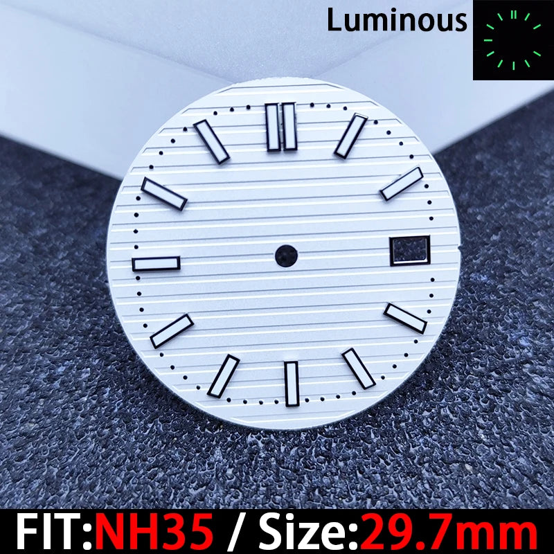 Watch Case for NH34 N.H35 N.H36 Movement - Fits 29.5-30mm Dial & 13mm Band - Replacement Mod DIY Case Set in Silver Black Gold