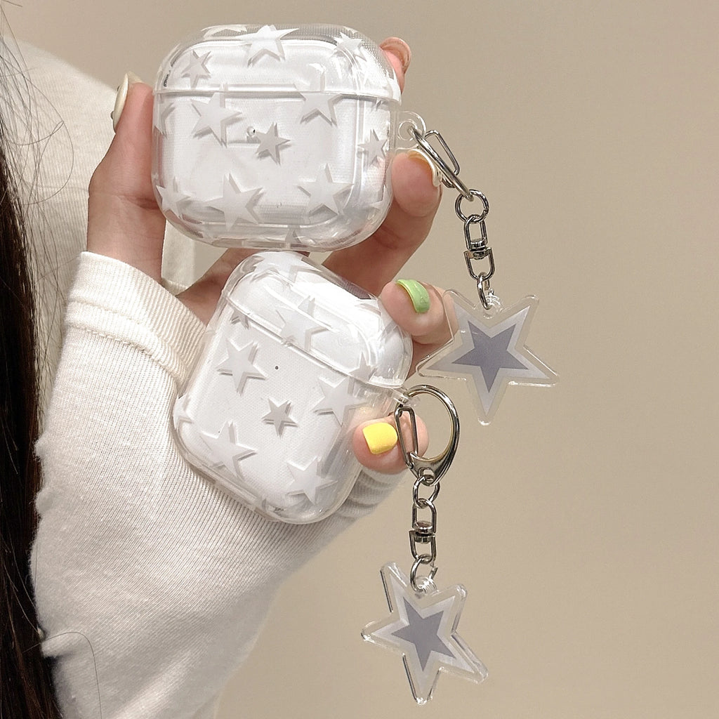Wireless Bluetooth case for AirPods1/2 AirPods3 AirPods pro and pro2 tpu star pattern earphone cover