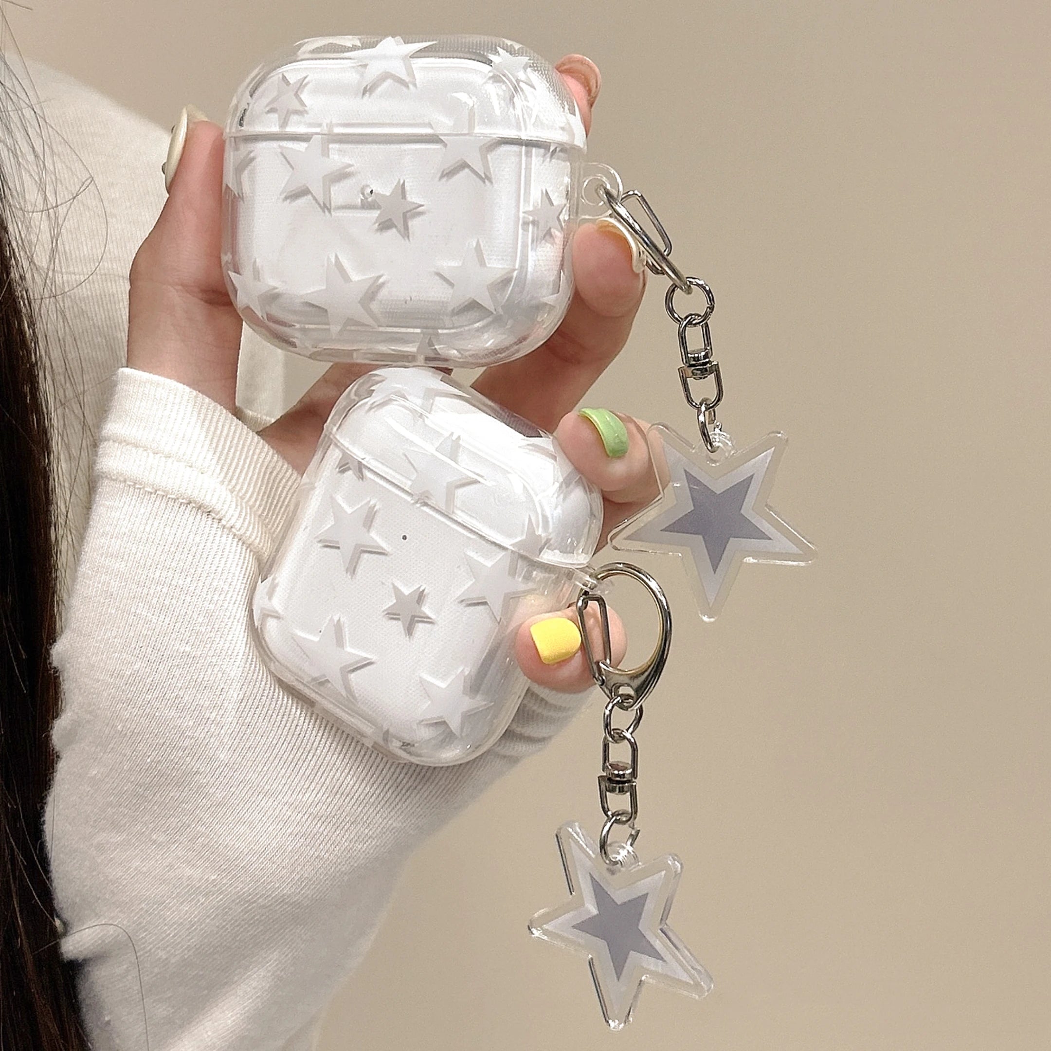 Wireless Bluetooth case for AirPods1/2 AirPods3 AirPods pro and pro2 tpu star pattern earphone cover