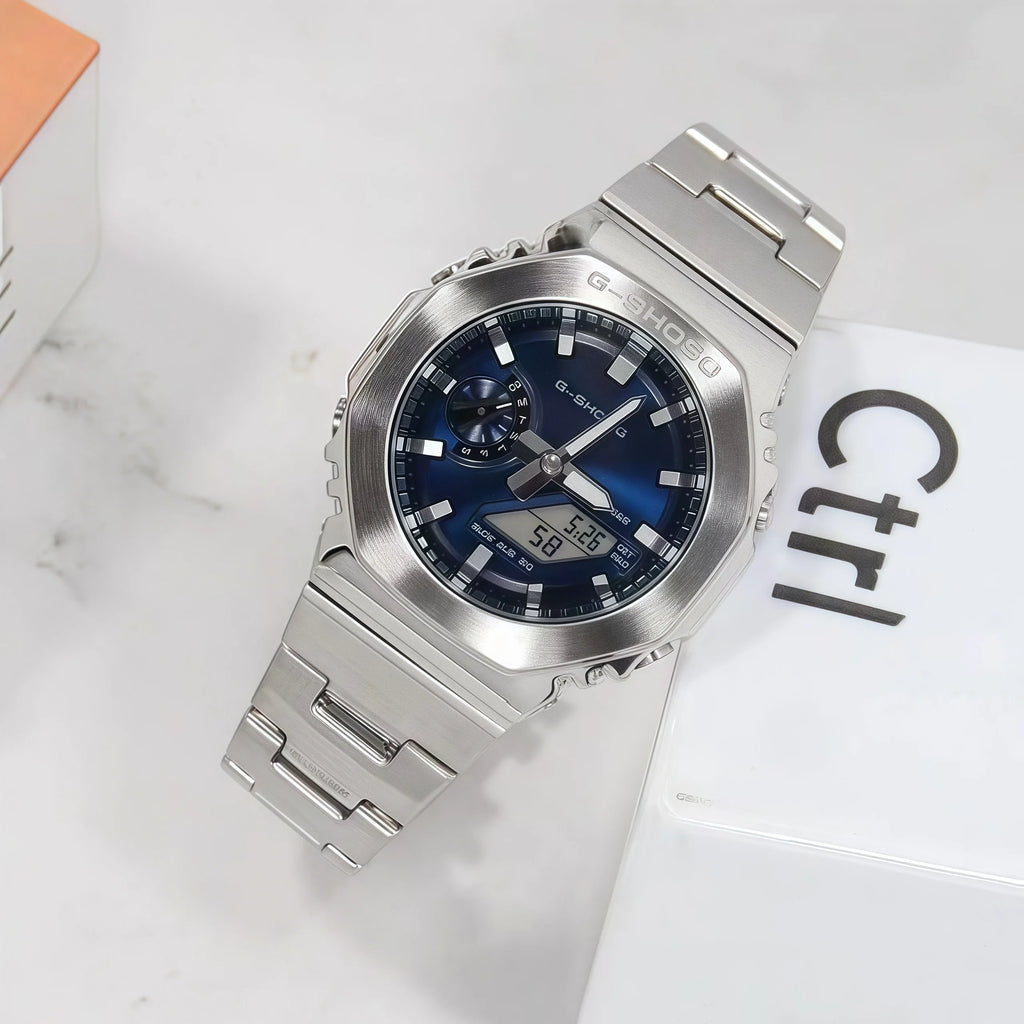 Electronic digital sports unisex watch All functions can be operated Waterproof World time LED dual display