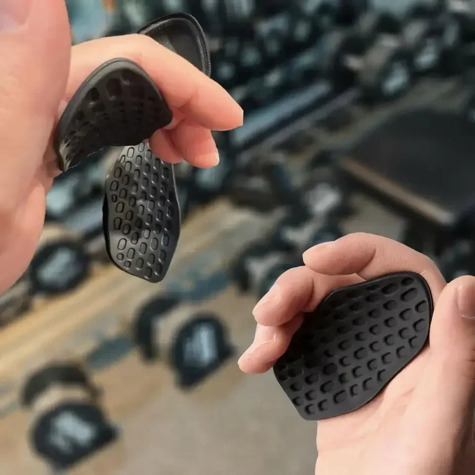 2 Pcs Fitness Gloves Grip Enhancer Silicone Four Hole Grip Cross Training Palm Handshake Manual Protection Gymnastics Exercise