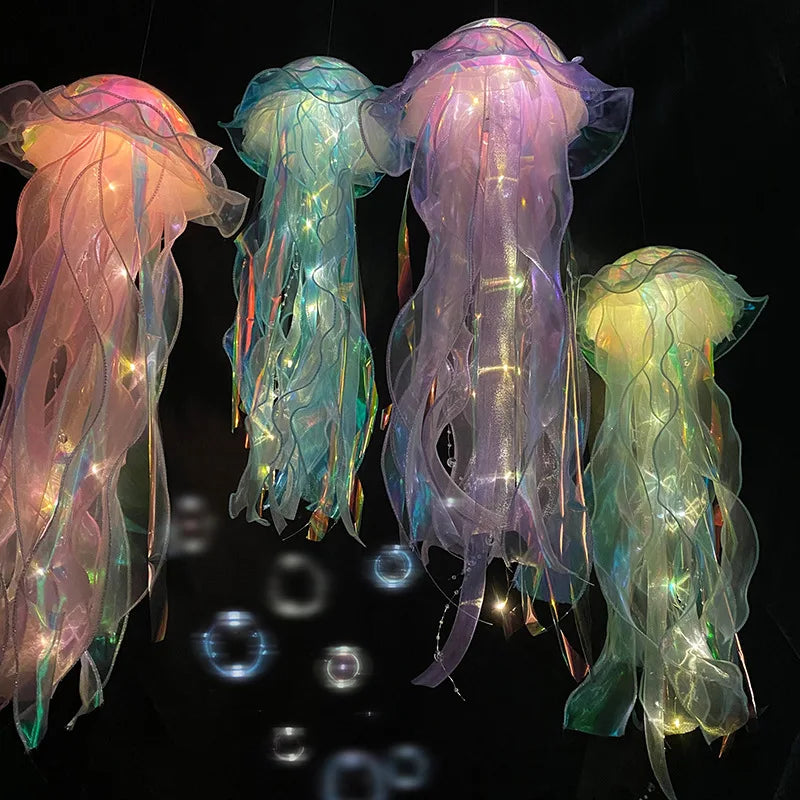 Jellyfish Lamp, Portable Flower Lamp, Girl Room Atmosphere Decoration Lamp, Bedroom Night Lamp, Home Decoration