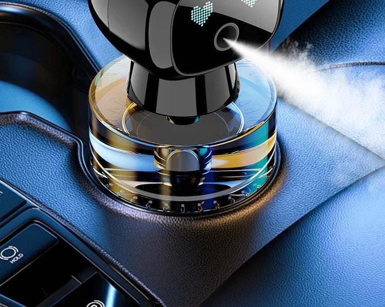 Smart Car Air Freshener AI Rechargeable Car Aroma Diffuser Smart eyes 4 Levels of Adjustable Intelligent Car Diffuser Gift