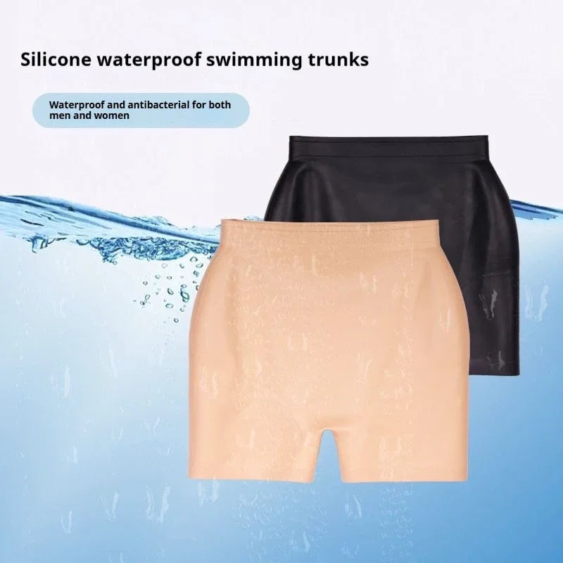 Swimming Pants Silicone Waterproof Men's Women's Rubber Trunks Seaside Swim Boxer Shorts Menstruation Protect Surfing Swimshorts