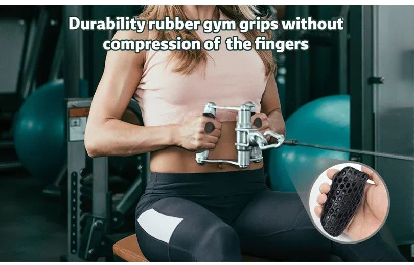 2 Pcs Fitness Gloves Grip Enhancer Silicone Four Hole Grip Cross Training Palm Handshake Manual Protection Gymnastics Exercise