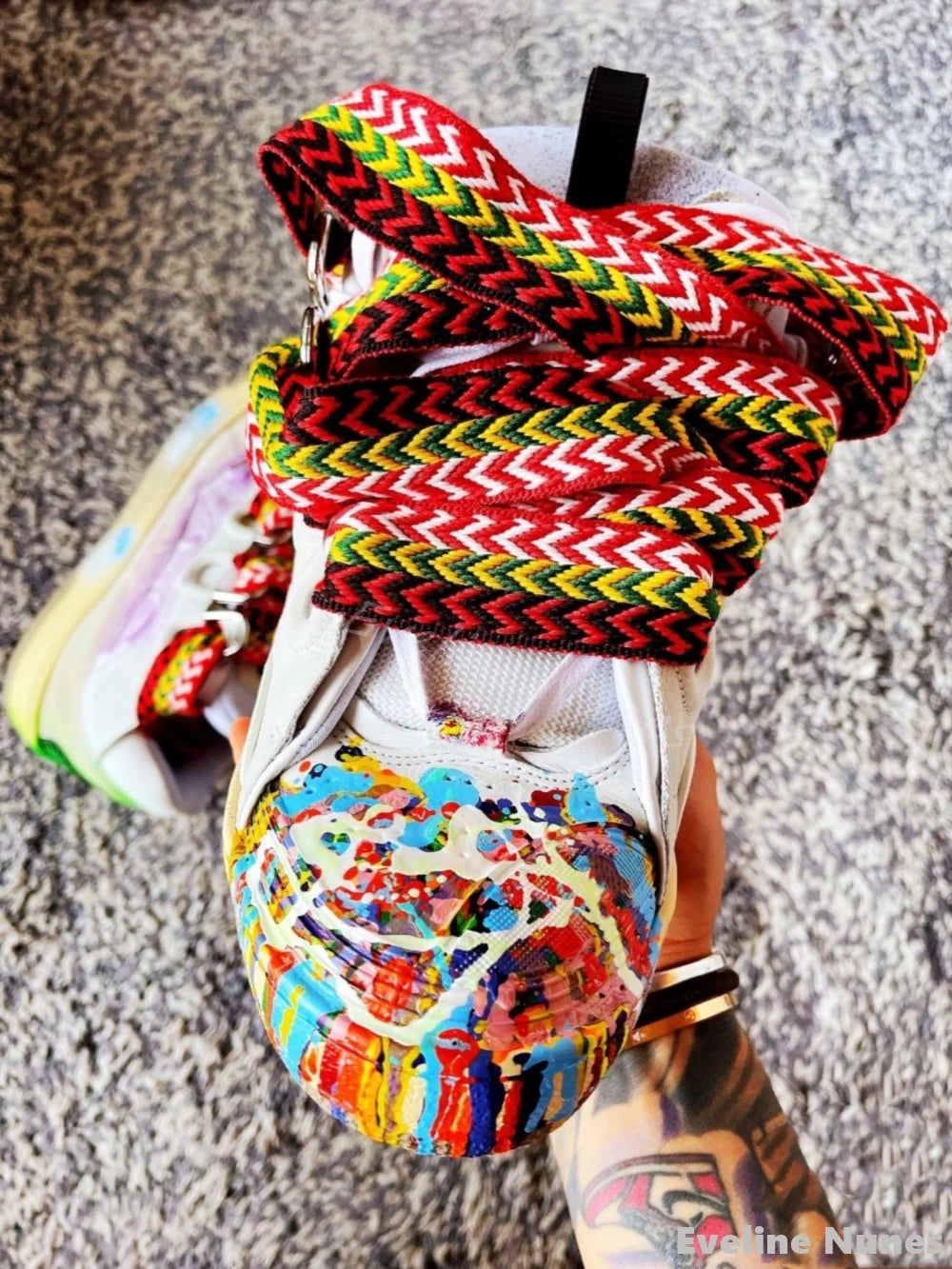 Thick Soled Casual Sports Shoes Men/women Colorblock Lace Up Round Toe Couples Colors Skateboard Shoes 2024 New Fashion Shoes