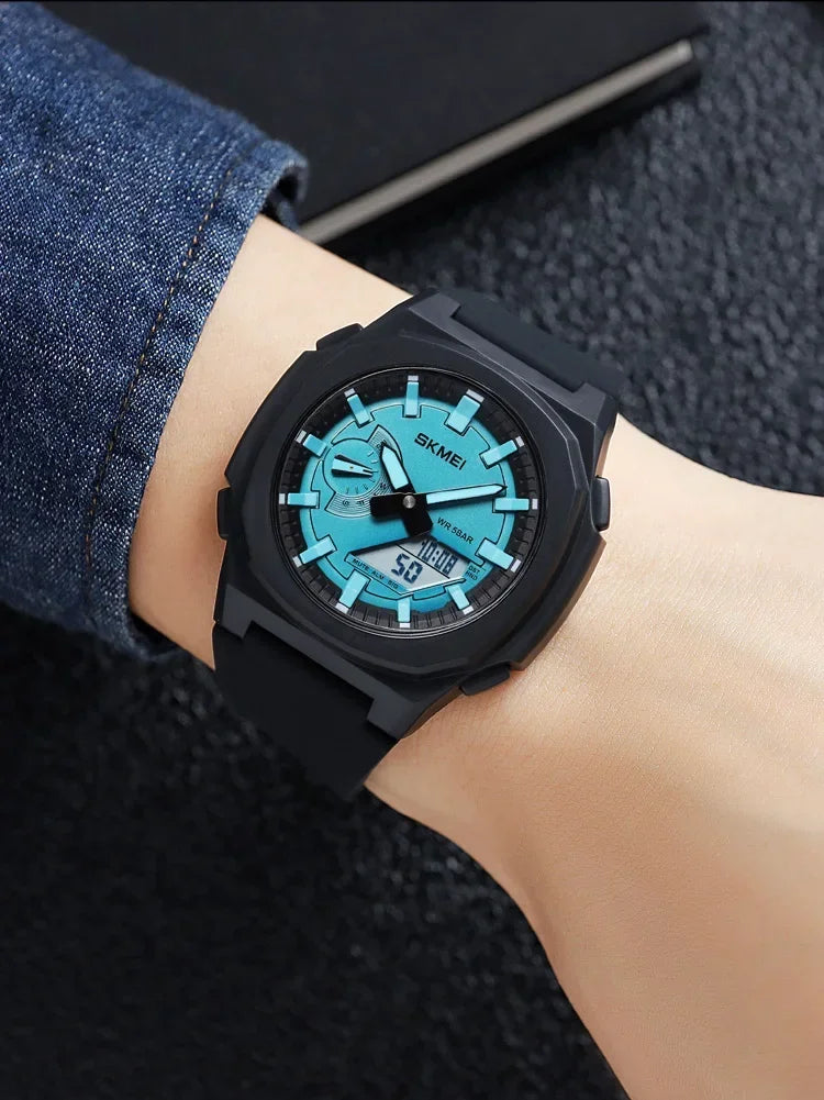 SKMEI 2091 5 Alarms Date Clock reloj hombre with Japan Digital Movement Sport Watches Waterproof Men Countdown Chrono Wriswatch