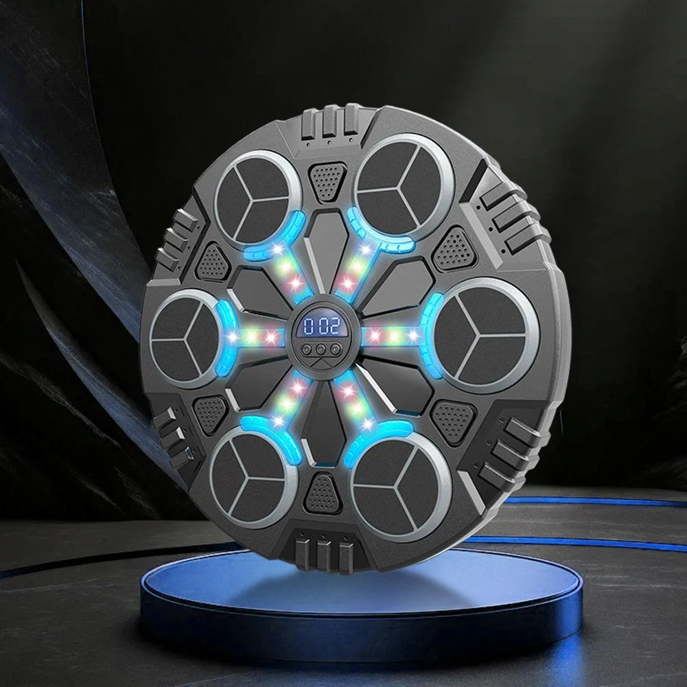 Music Boxing Machine Boxing Wall Target Adjustable Speed Smart Boxing Training Machine with Gloves USB Rechargeable for Home Gym