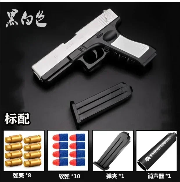 2025Newest Shell Ejecting  Airsoft Pistol Soft Bullet Toy Gun Weapon Children Armas Shoot Outdoor Game Boys gift