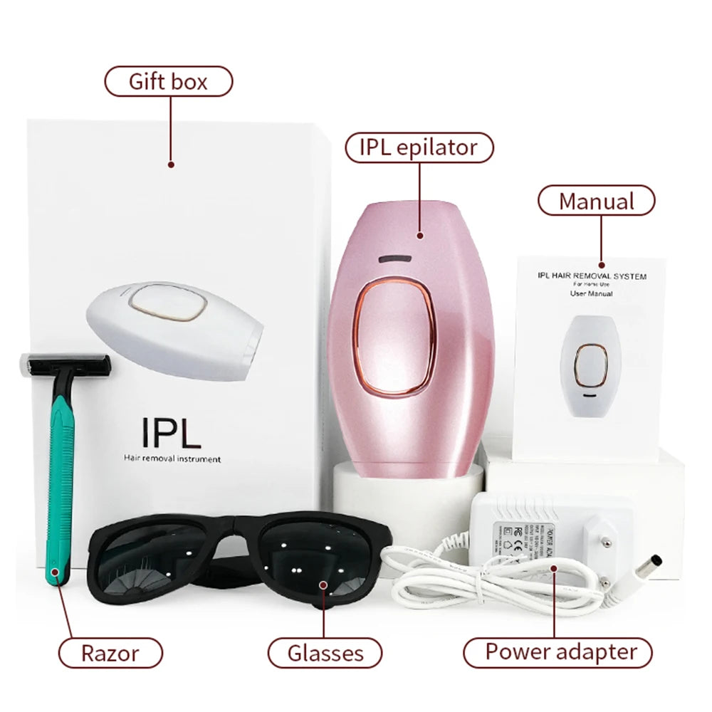 Swoson Professional Permanent Laser Depilator Body Bikini IPL Hair Removal Handset Home Use For Women and Men