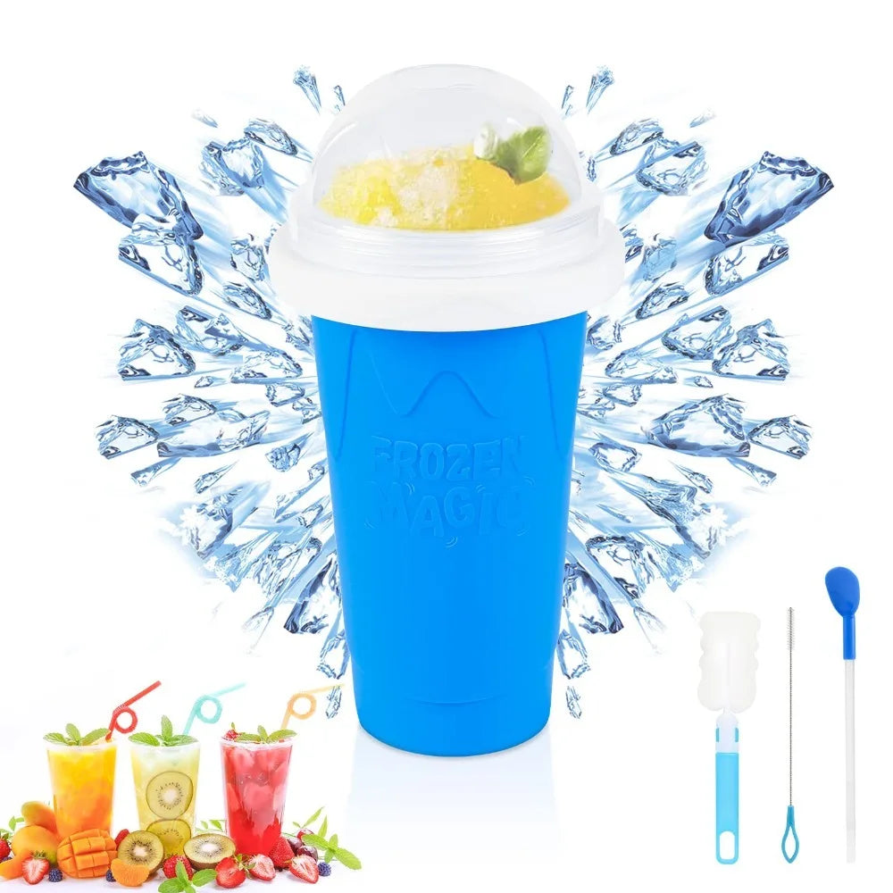 300mlSmoothie Cup PortableDouble LayerSmoothie MachineCan Make Milkshakes Juices Ice Cream Etc Great for Kids/friends and Family