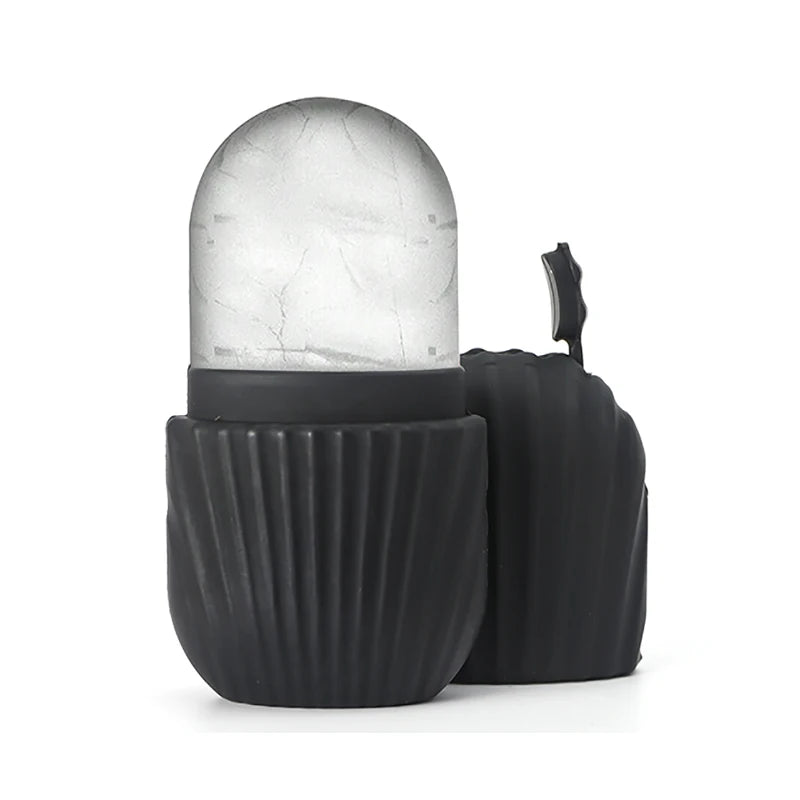 3-piece facial cleansing tool set, stainless steel heart-shaped scraping tool, ice roller, silicone facial brush