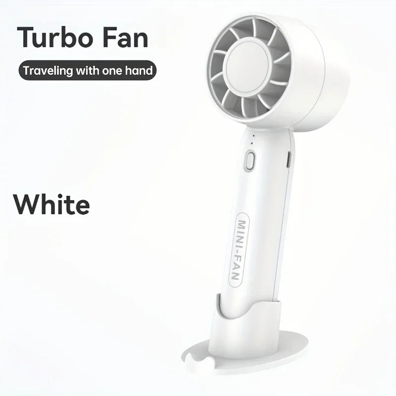 Portable Mini Handheld Turbo Fan USB Rechargeable Battery Fan Air Cooler Desktop Mute Small fan Summer Camping Hand Cooling Fans