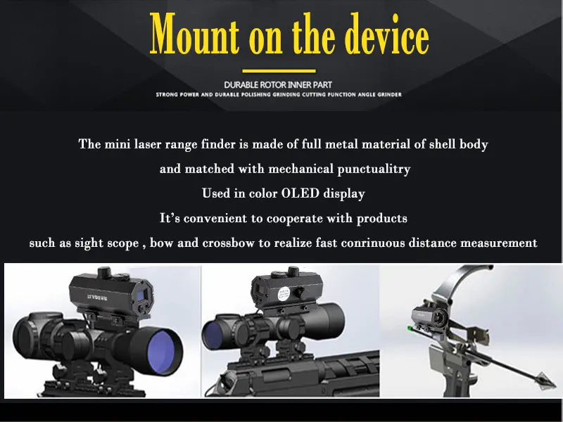 Tactical Hunting Sniper Laser Rangefinder Riflescope Long Range 1200M Real-time Rang Finder Distance Meter Angle Speed Telemeter