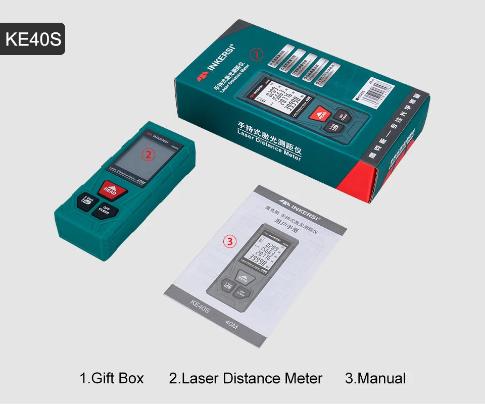 INKERSI Laser Rangefinder 120m 100m 70m 50m 40m Digital Laser Distance Meter laser Range Finder Tape Distance Measurer Tools
