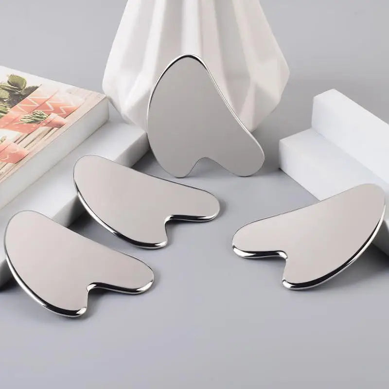 Gua Sha Board Guasha Massage for Face Stainless Steel Body Massager Facial Scraping Plate SPA  Guasha Scraper for Neck Back