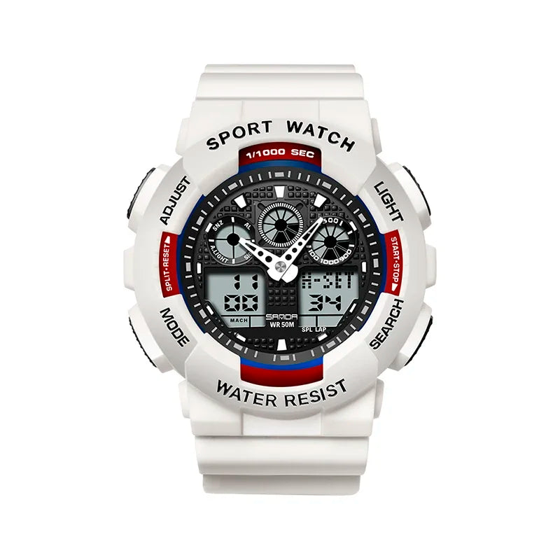 Sport Watch Men Luxury Double Time Electrconi Watches Women's Wristwatch Fashion Shockproof Stopwatch Military Sports Clock