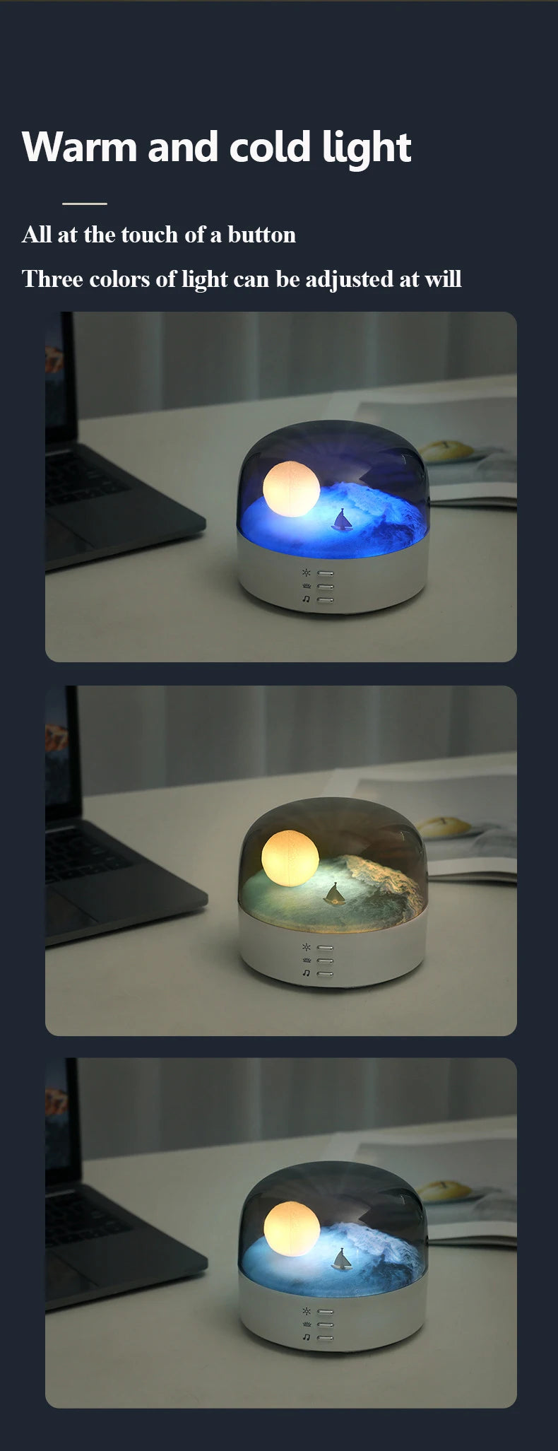 Mini Portable Bluetooth Speaker Ambient Light High Quality Sound Bluetooth Music Box with Dimming Soft Light Wireless Music Play