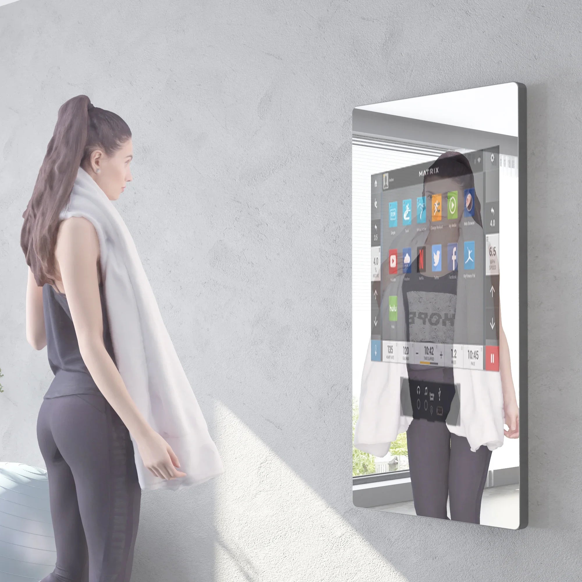 Fitness MirrorNew Fitness Mirror Touch Screen Electronic Smart Mirror Bathroom Smart Magic Mirror