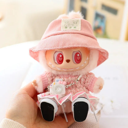 Cute Plush Doll'S Clothes Outfit Accessories for Korea Kpop Exo Labubu V1V2 Idol Dolls Sweater Short Skirt Macaron Clothing Gift
