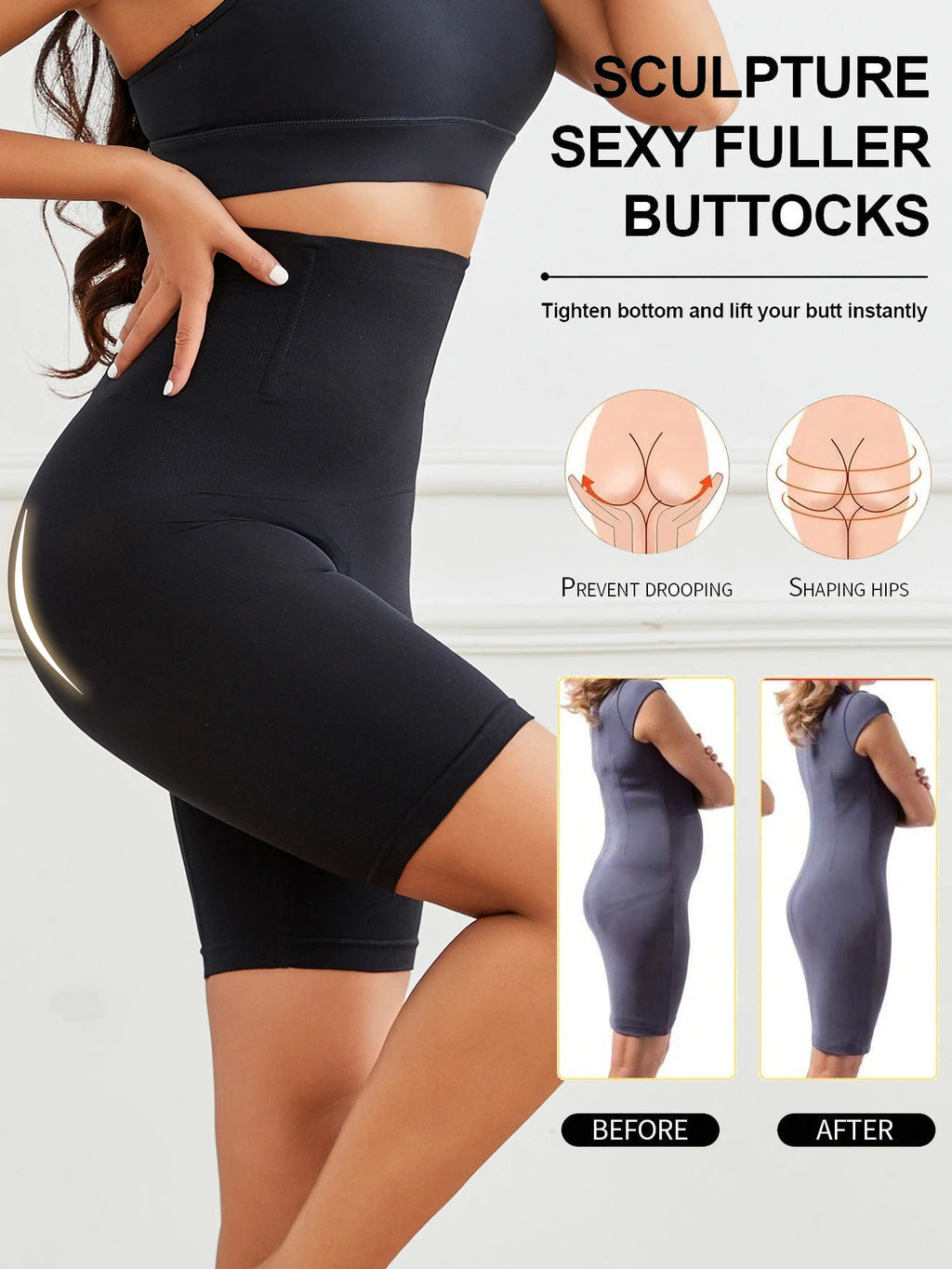 Shapewear for Women High Waist Trainer Panties Tummy Control Hip Butt Lifter Shorts Slimming Sheath Ladies Mid Thigh Body Shaper