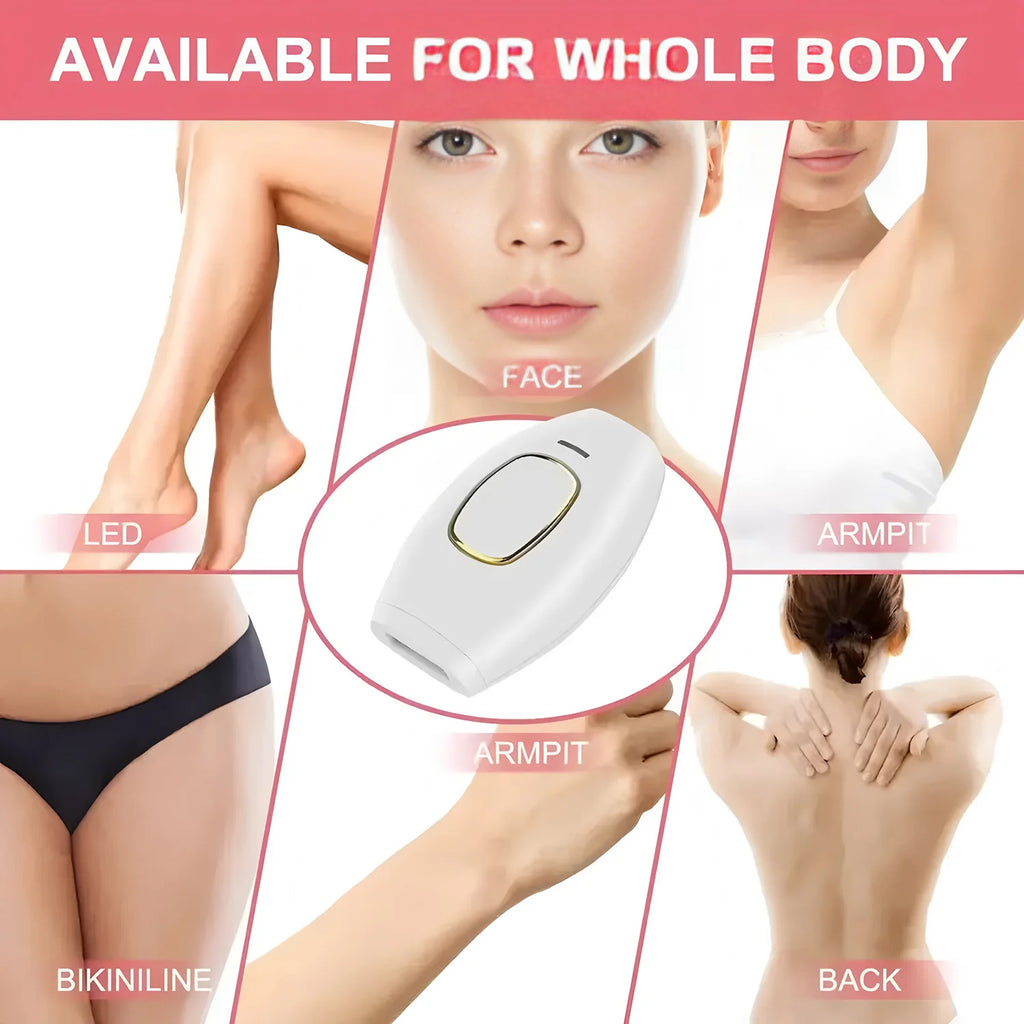 Laser Hair Removal Unlimited Flash Ice-cooling IPL Device 18.6J Painless & Long-Lasting Results Full Body Treament for Women Men