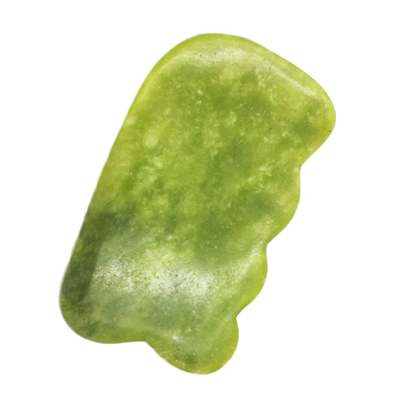 Natural Green Xiuyu Gua Sha Board Jade Stone Massager For SPA Acupuncture Body Scraping Gouache Scraper Facial Beauty Tool