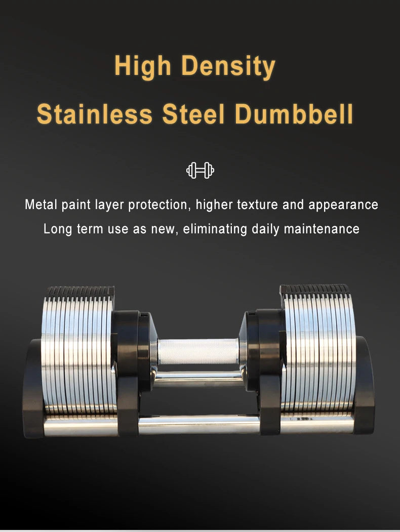 New 36KG Adjustable Dumbbells Home Electroplating 1KG Incremental Dumbbell Pure Steel Plate biceps Exercise Adjustable Dumbbell