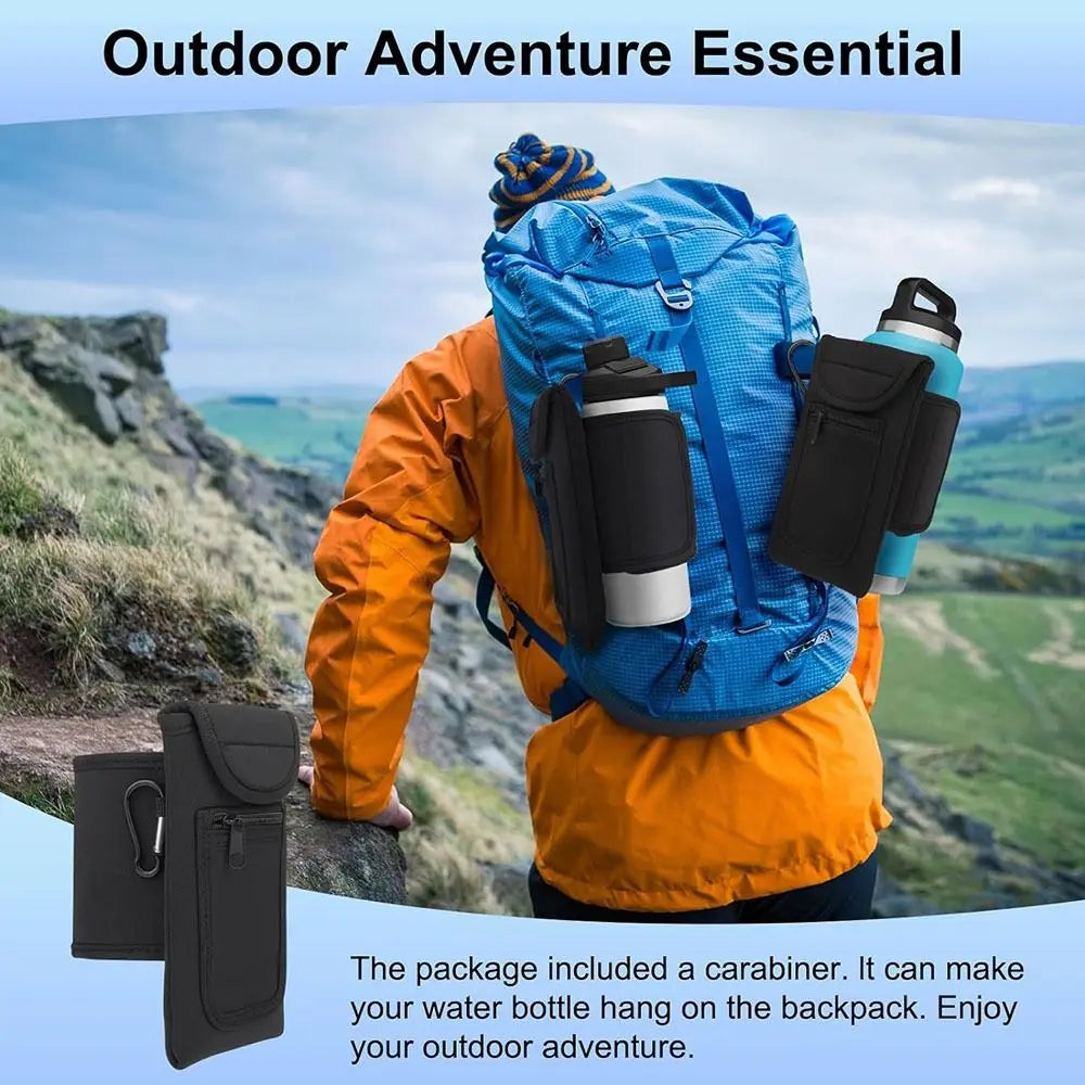 Magnetic Gym Water Bottle Bag Holder, Built-in Magnet for Easy Attachment to Metal Surface, Magnetic Bottle Sleeve Pouch